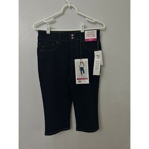 NWT Women's 8p Faith Jeans Double‎ Stack Hi -Rise Skimmer Denim Jeans In Black